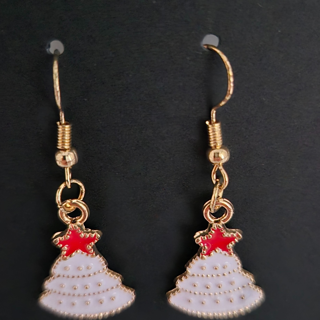 Tannenbaum Weiß mit Rotem Stern