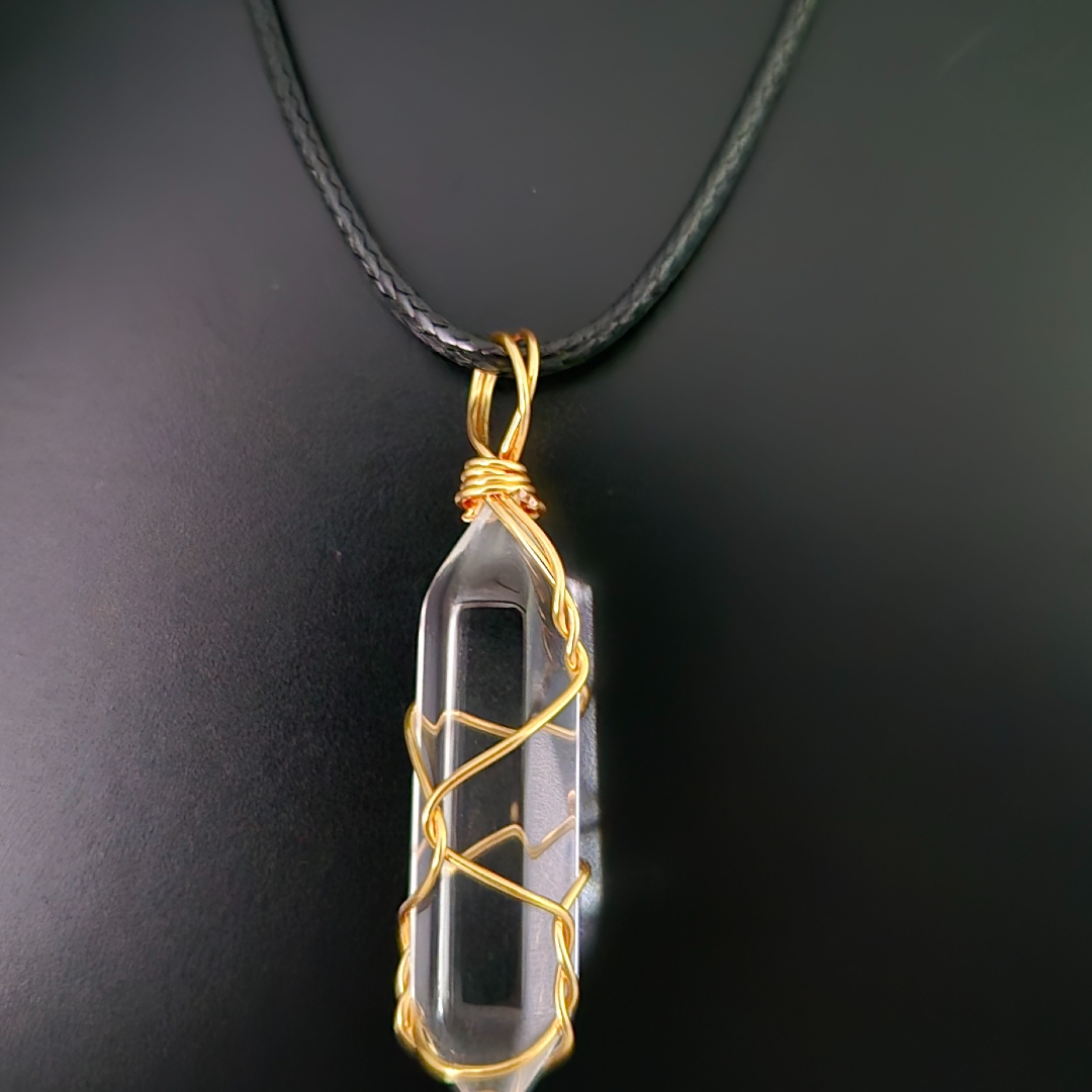 Kristall mit Draht Weiß