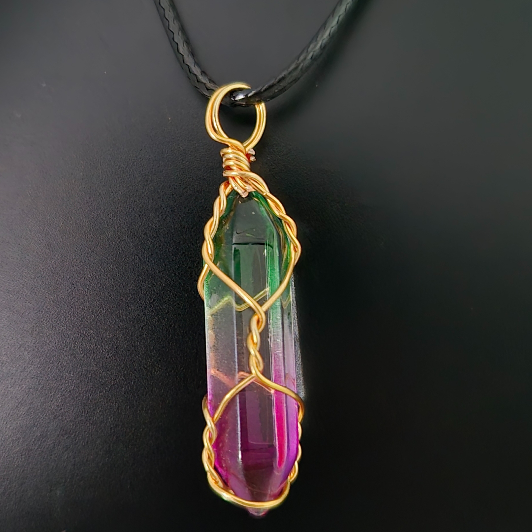 Kristall mit Draht Dreifarbig