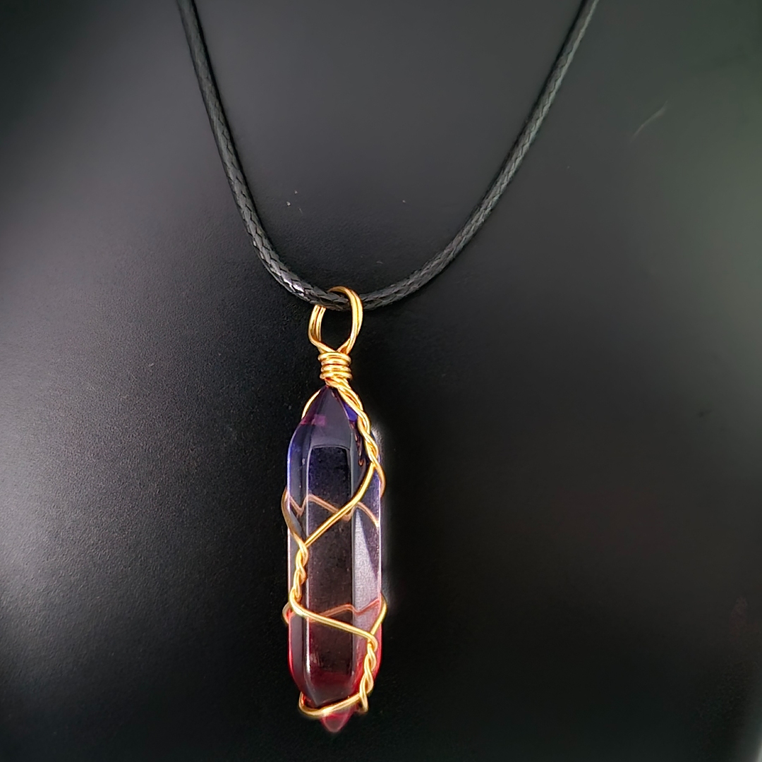 Kristall mit Draht Dreifarbig