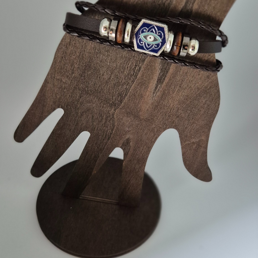 Lederarmband mit Sechseck