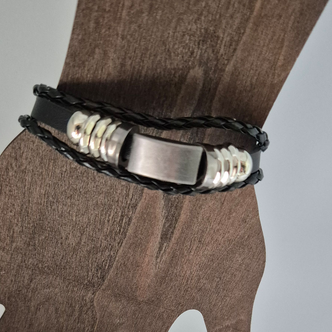 Lederarmband mit Rechteck