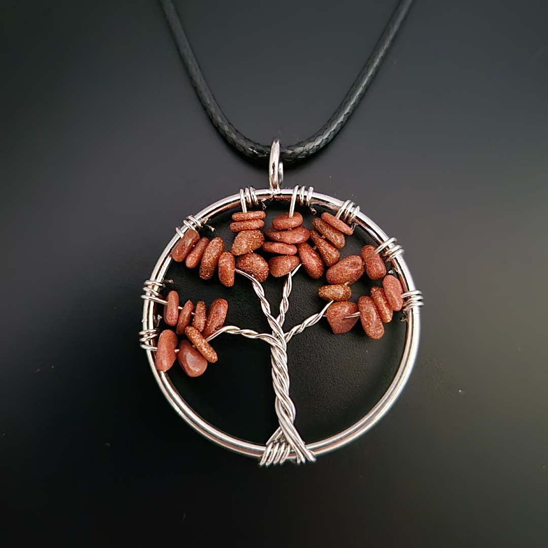 Lebensbaum mit Edelstein Rotbraun