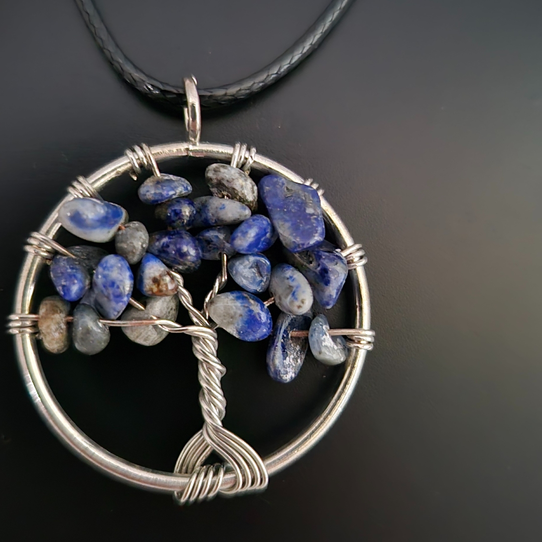 Lebensbaum mit Edelstein Blau