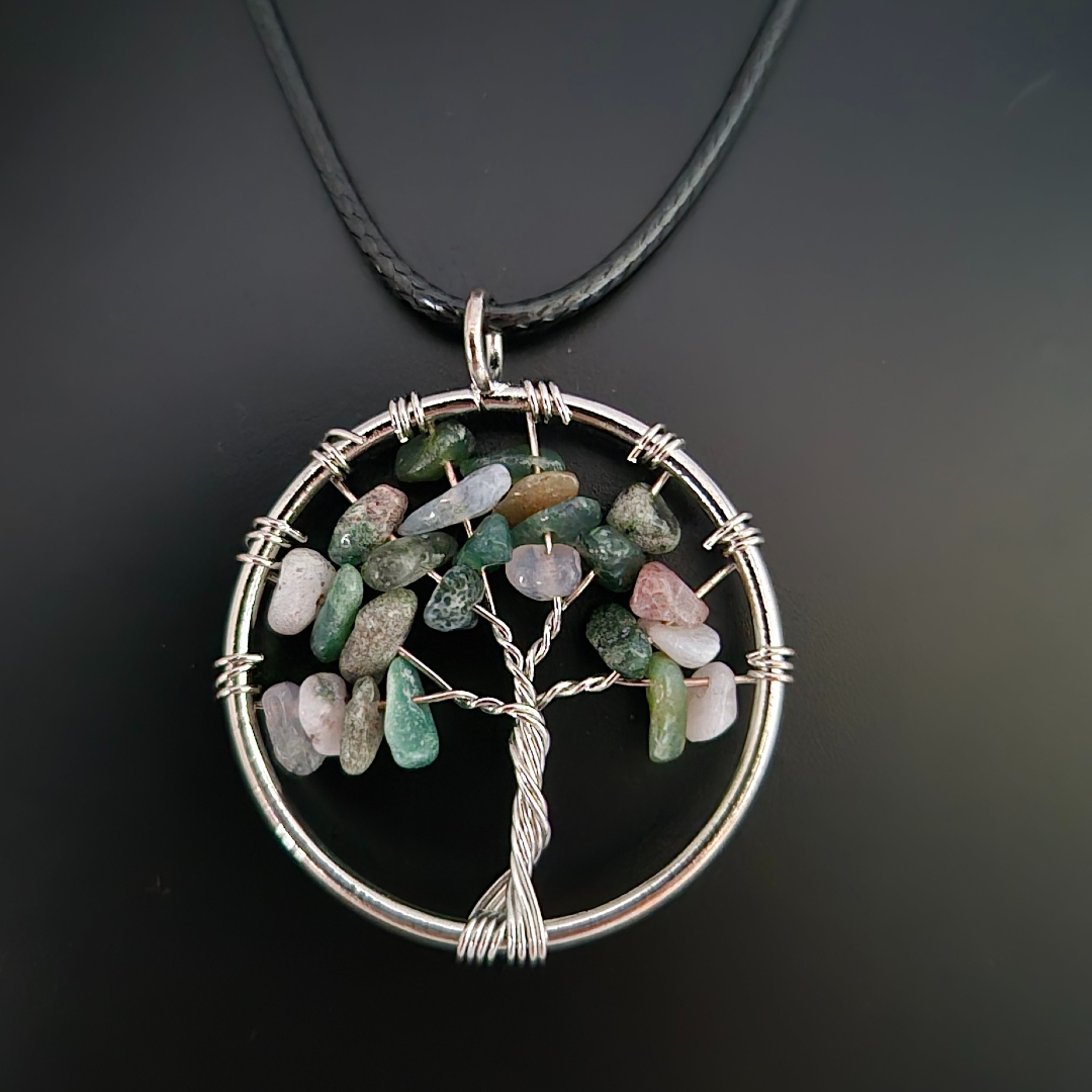 Lebensbaum mit Edelstein Dunkelgrün