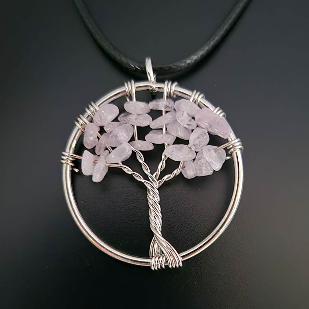 Lebensbaum mit Edelstein Rosa