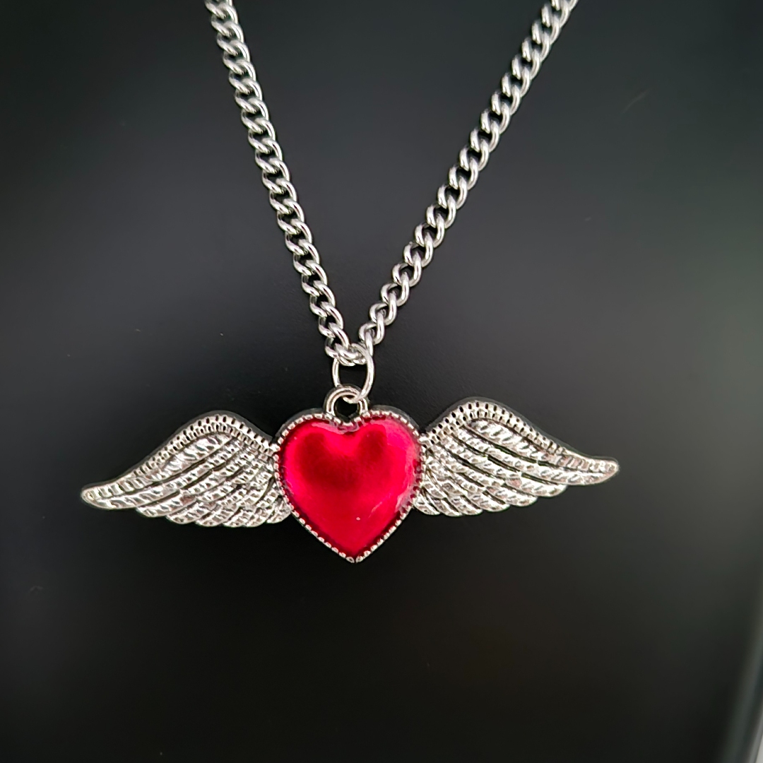 Herz mit Flügel Emailliert