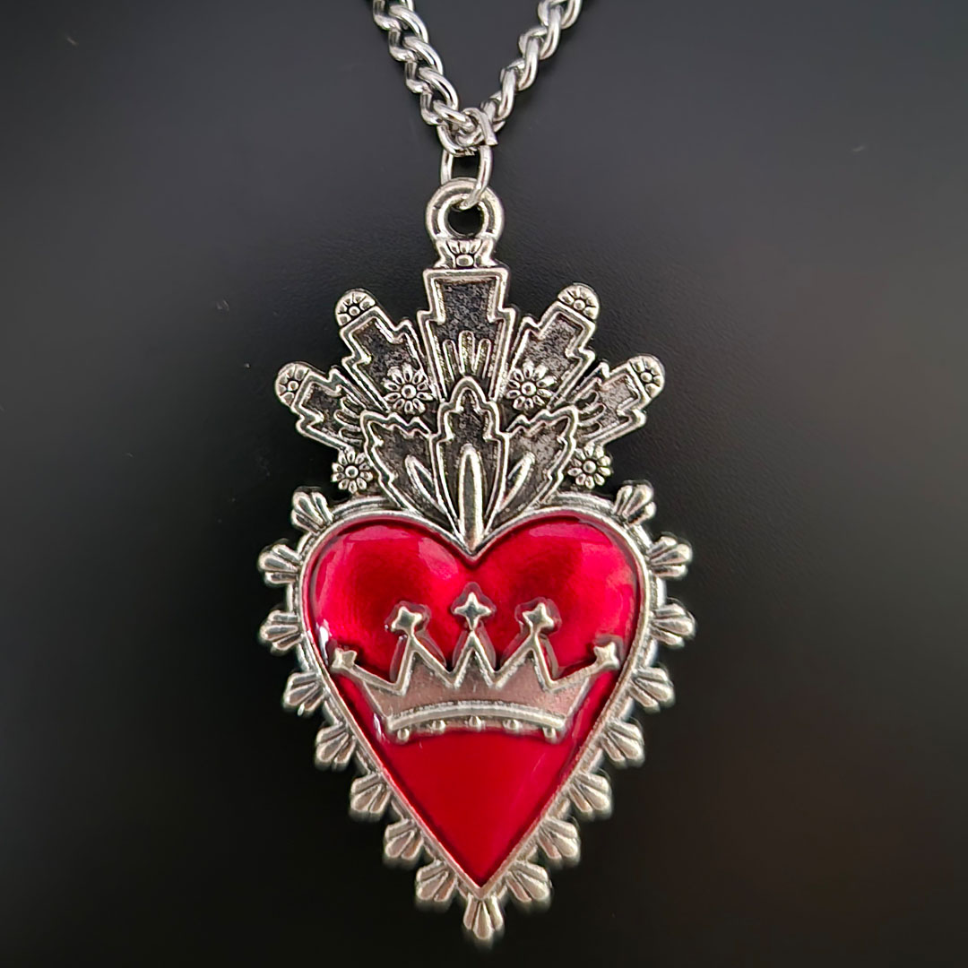 Herz mit Krone Emailliert