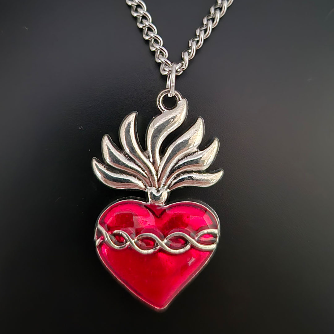 Herz mit Blätter Emailliert