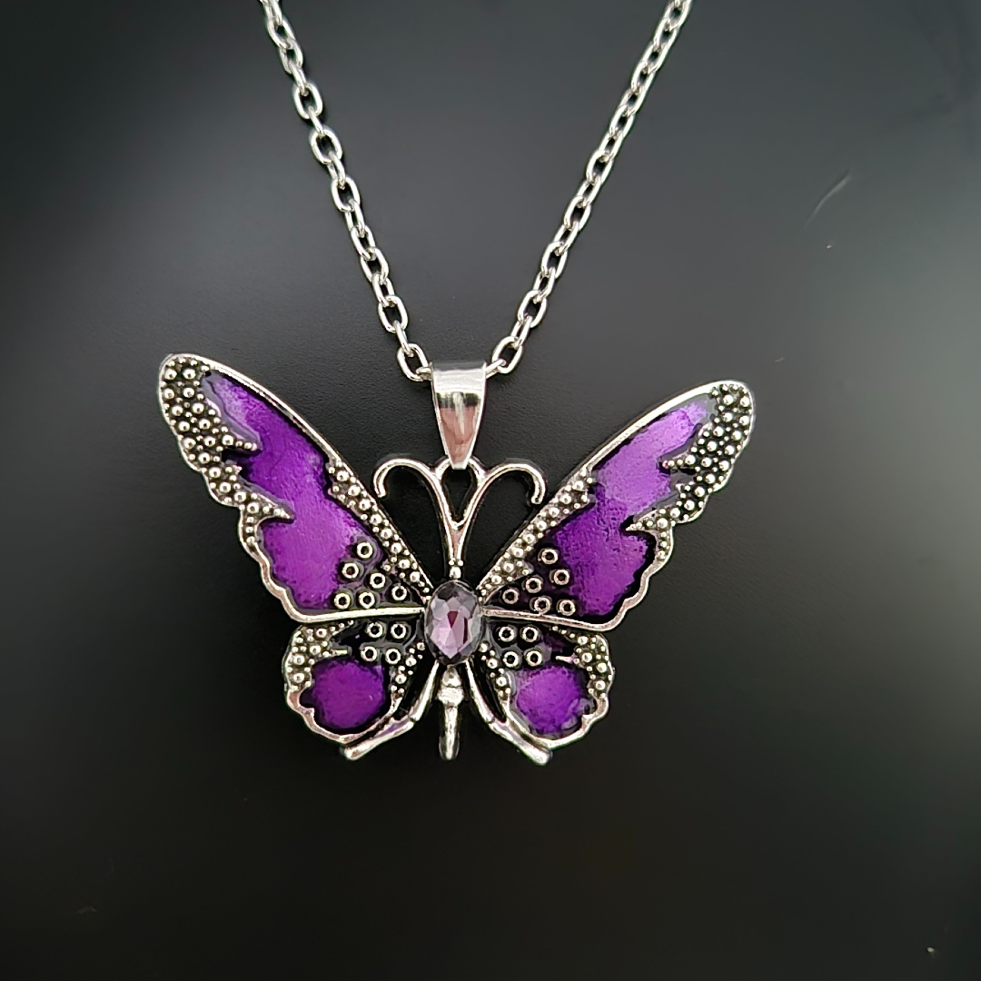 Schmetterling Emailliert Lila