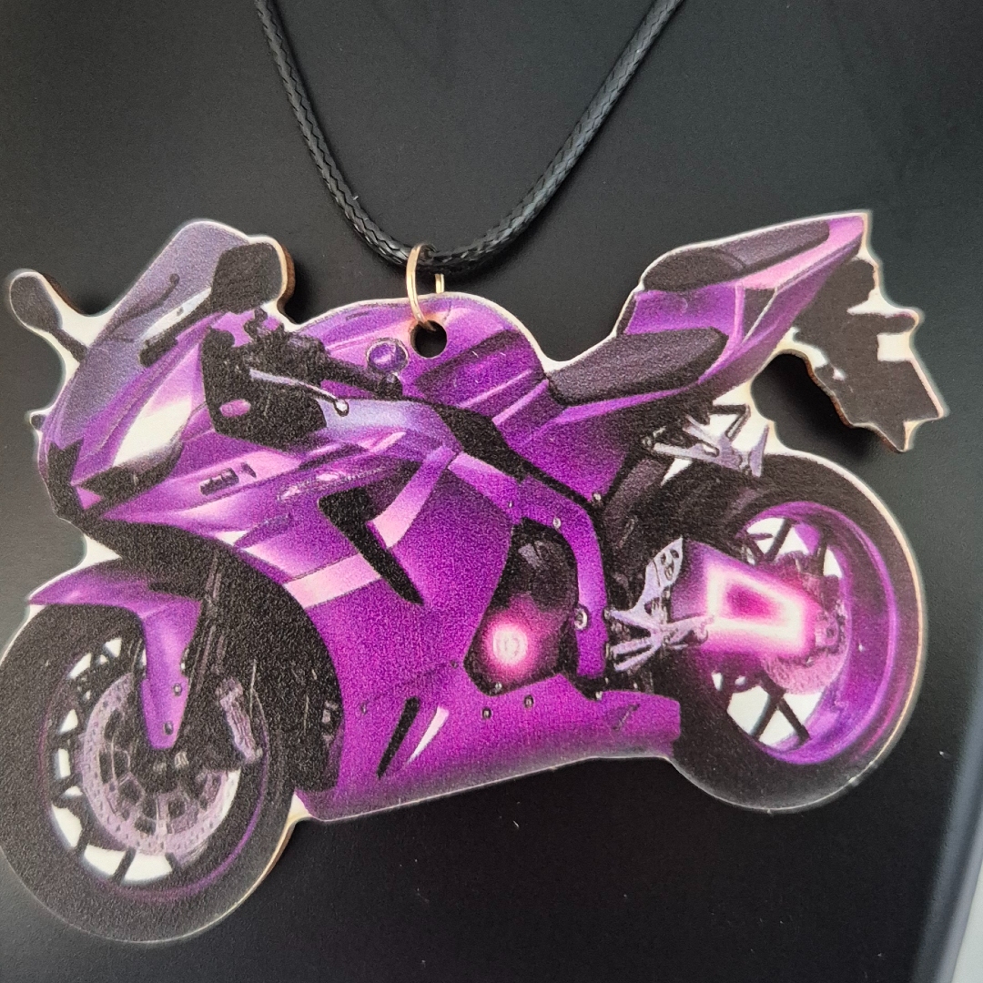 Motorrad - Lila - Holz