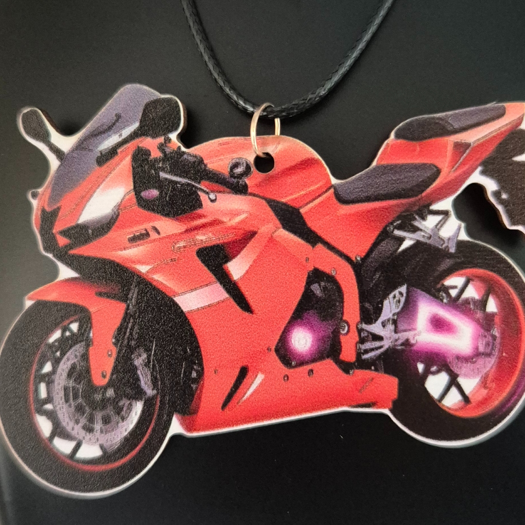 Motorrad - Orange - Holz