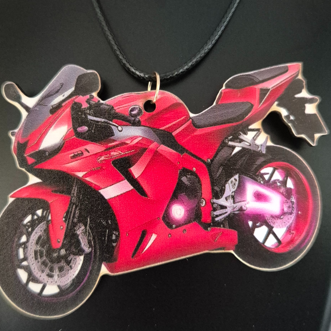 Motorrad - Rot - Holz