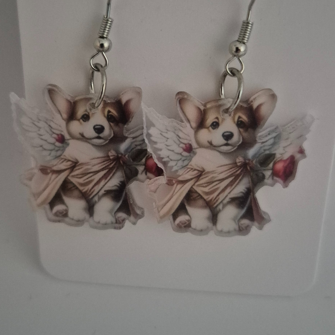 Ohrringe - Hund mit Flügel -