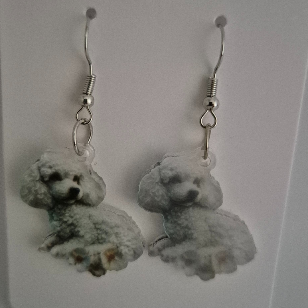 Ohrringe - Pudel - Sitzend -