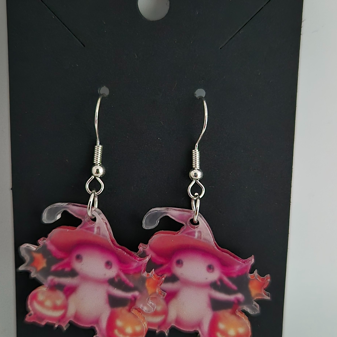 Ohrringe - Kürbis - Axolotl -