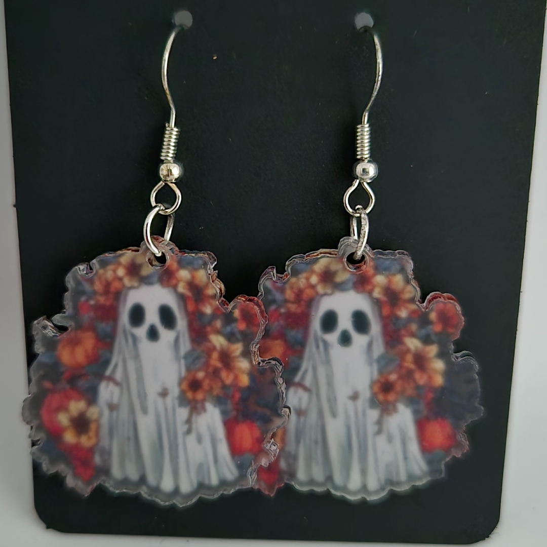 Ohrringe - Geist mit Blumen -