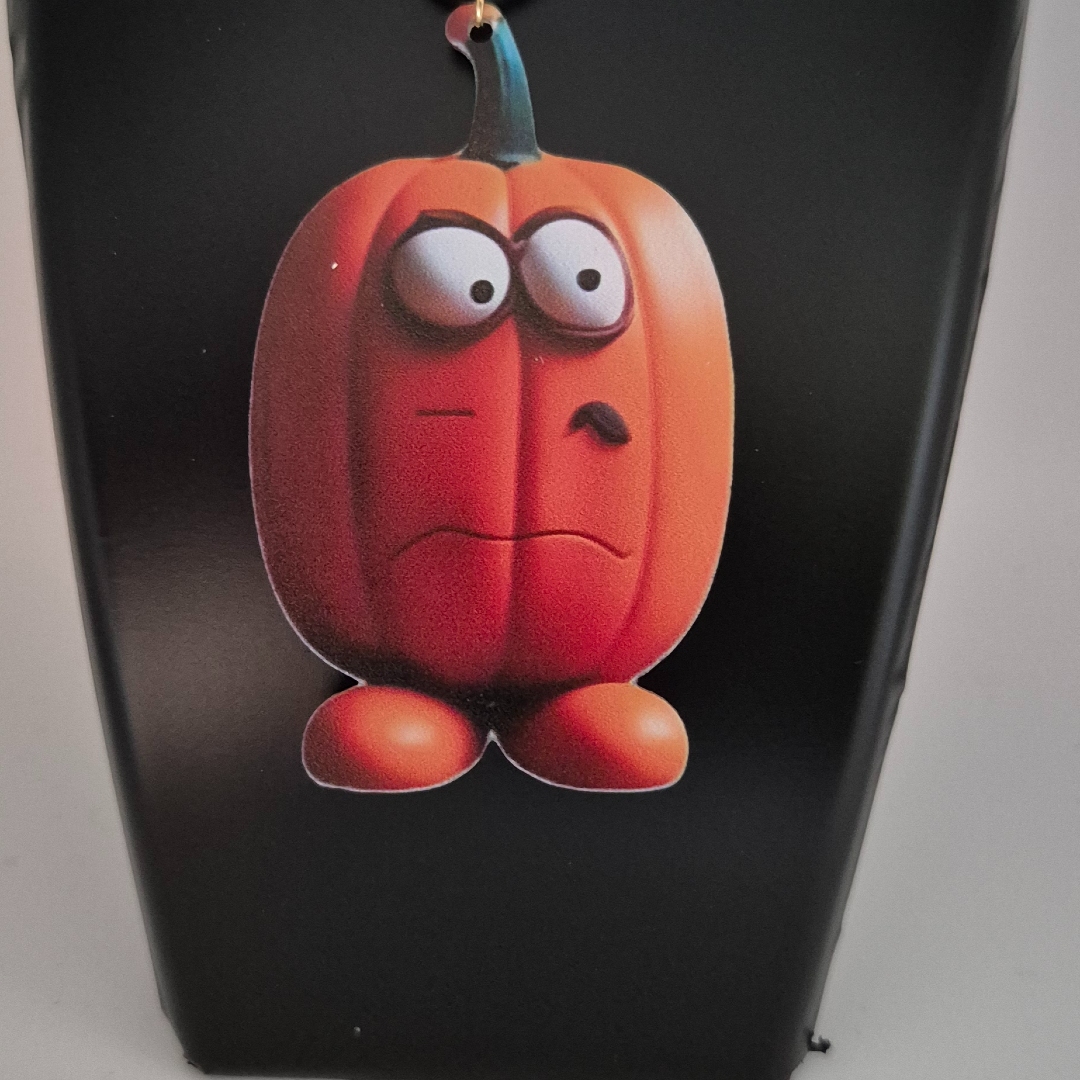 Kürbis mit Schnurbart - Holz -