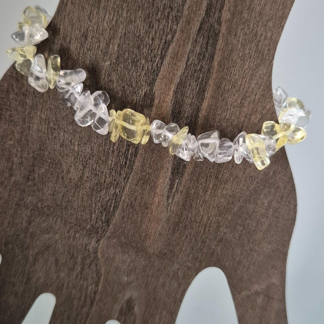 Armband - Edelsteine - Weiß - Gelb