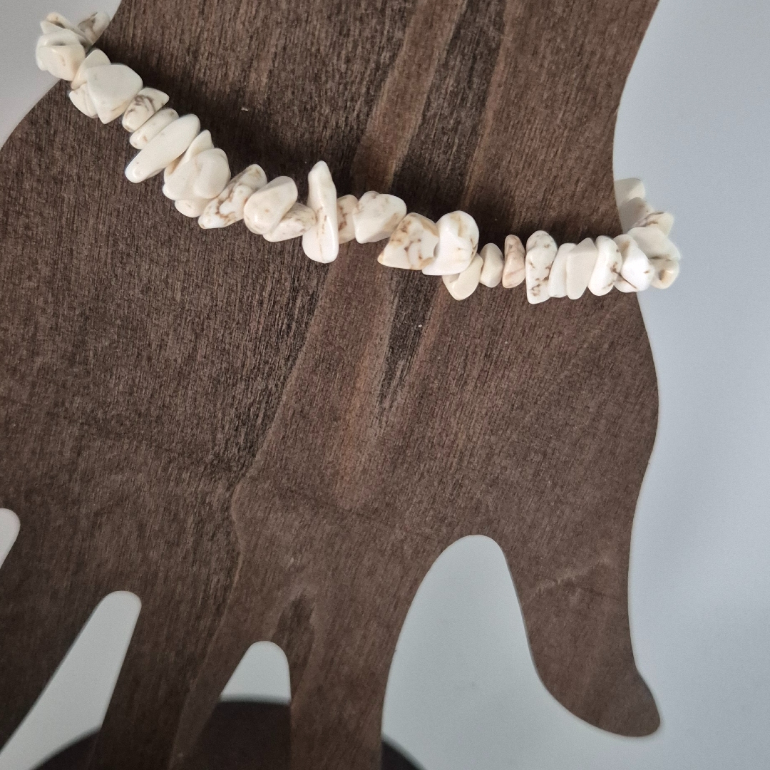 Armband - Edelsteine - Weiß-Marmor