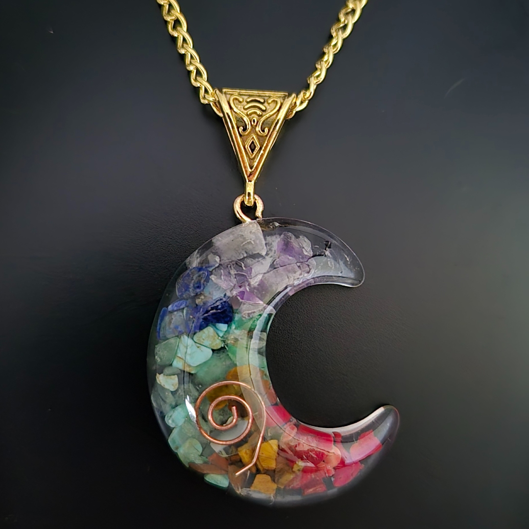 Kunstharz - Anhänger - Mond