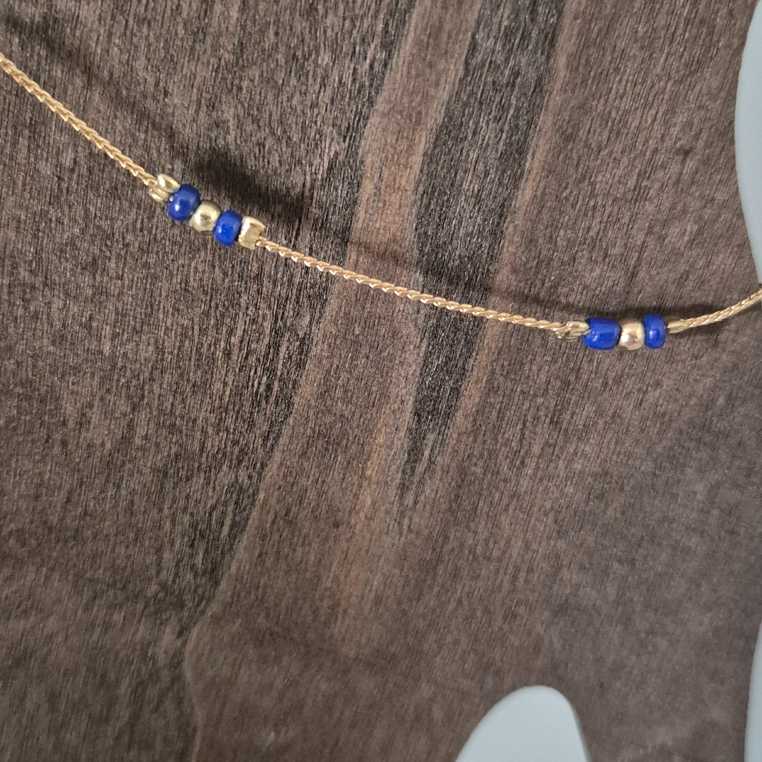 Armband mit Perlen - Blau