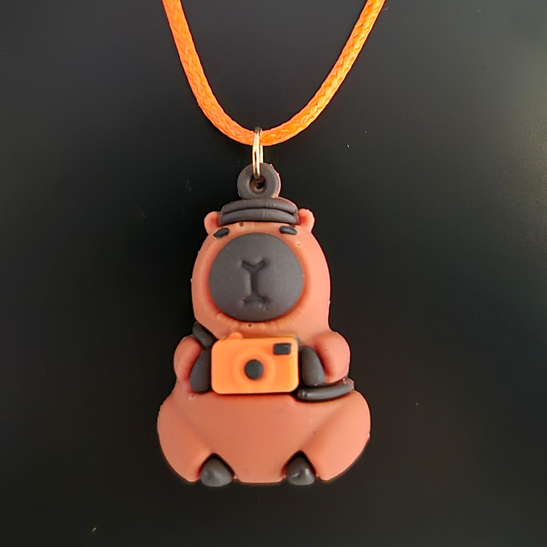 Biber mit Kamera - Braun - Orange