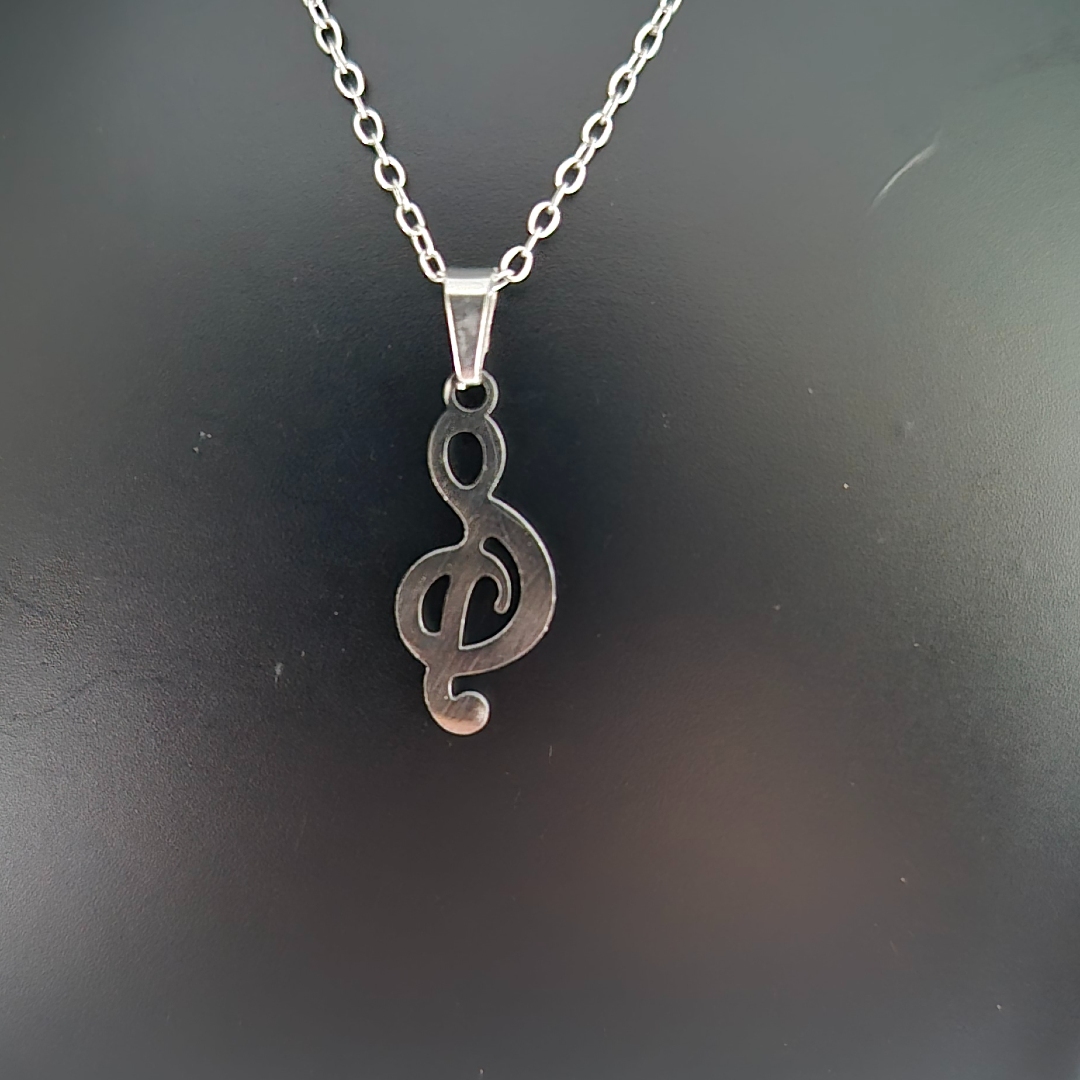 Edelstahlkette - Notenschlüssel