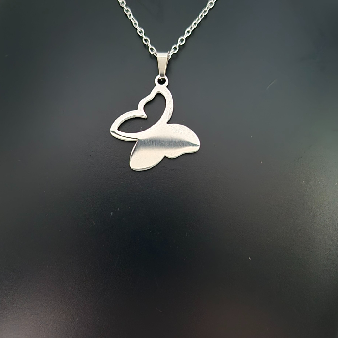 Edelstahlkette - Schmetterling