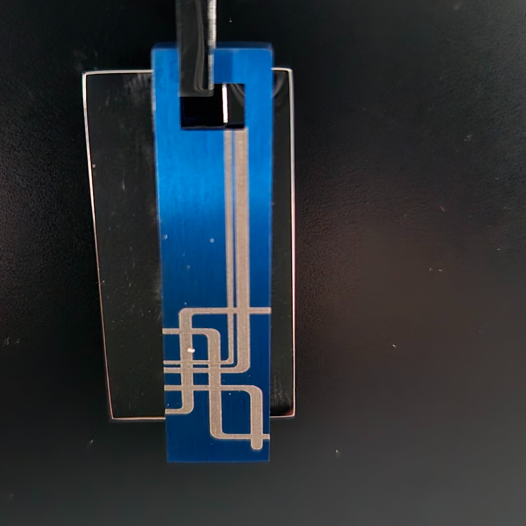 Schlangenkette mit Blau - Silber - Anhänger