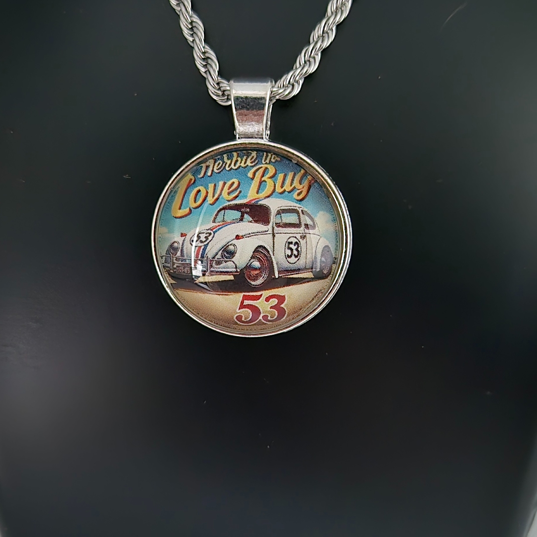 Edelstahlkette - Glas - VW - Herbie