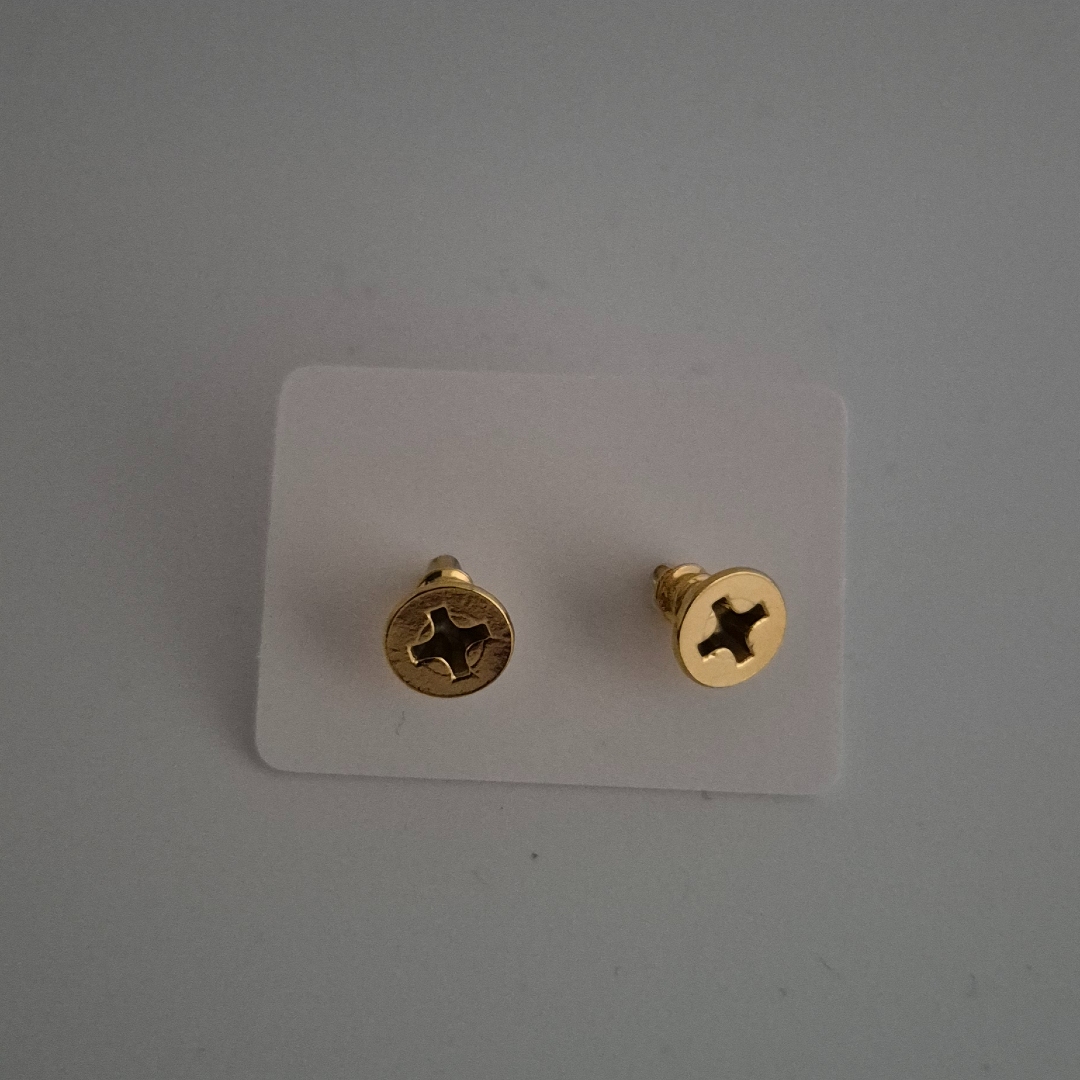 Ohrstecker - Schrauben - Goldfarben