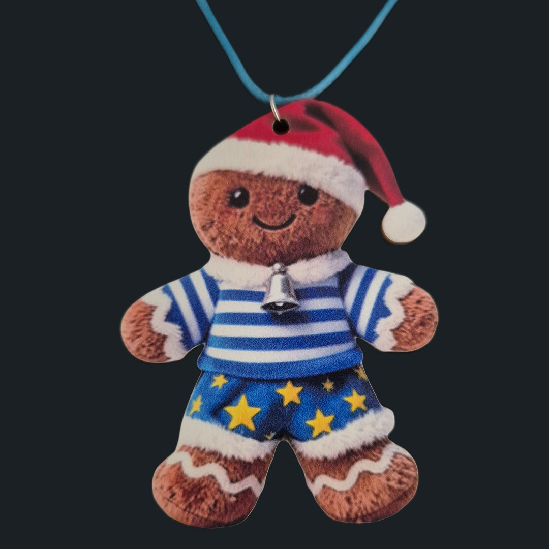 Lebkuchenmann - Blau- Gestreifter - Pullover