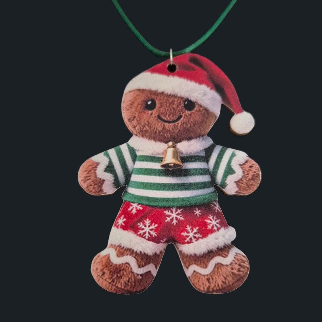 Lebkuchenmann - Grün - Gestreifter - Pullover