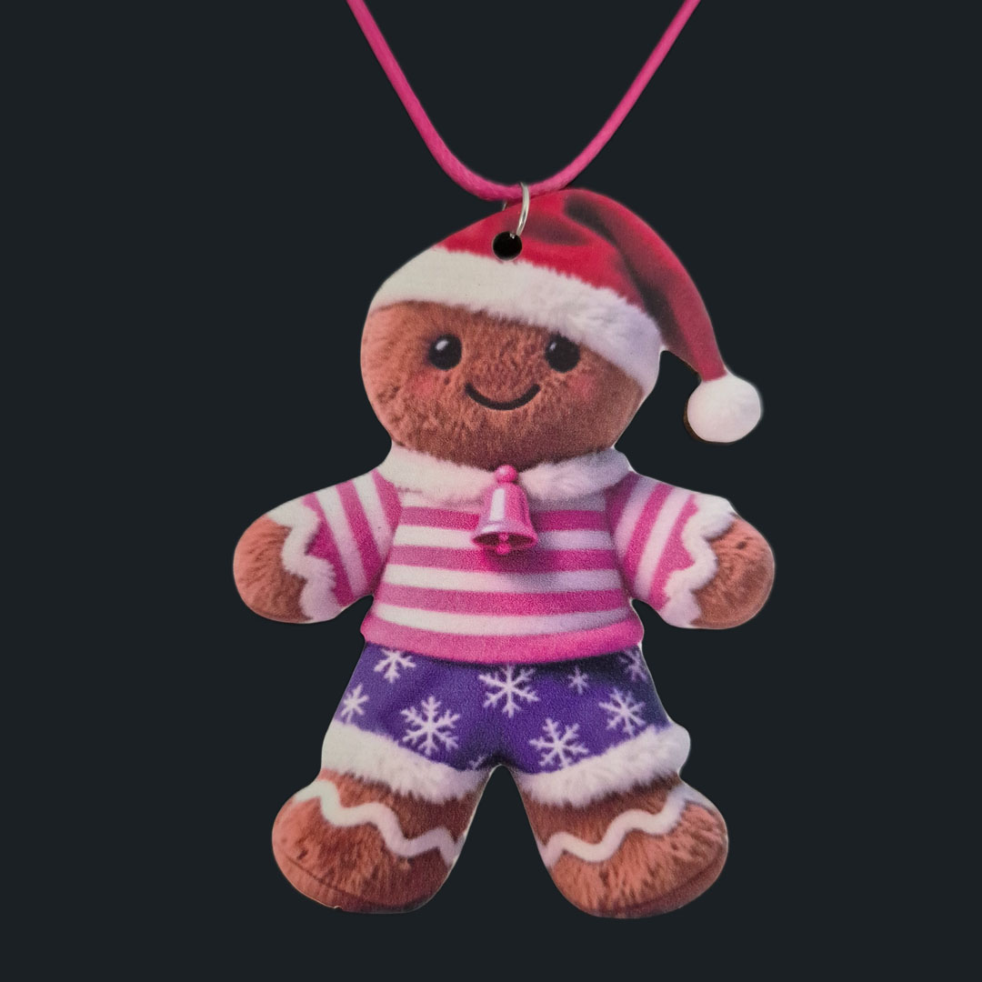 Lebkuchenmann - Rosa- Gestreifter - Pullover