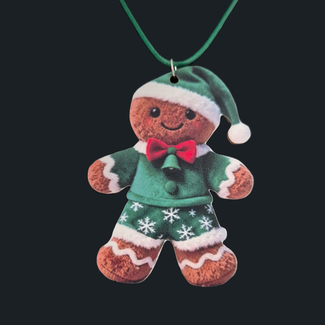 Lebkuchenmann - Grüner - Pullover - Hose mit Schneeflocken