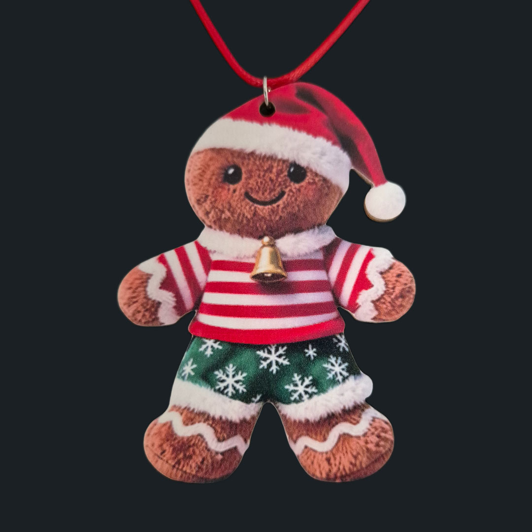 Lebkuchenmann - Rot - Gestreifter - Pullover