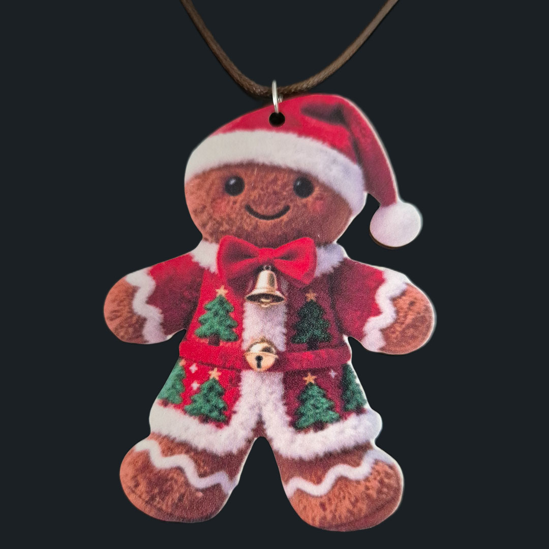 Lebkuchenmann - Roter - Pullover mit Tannenbaum