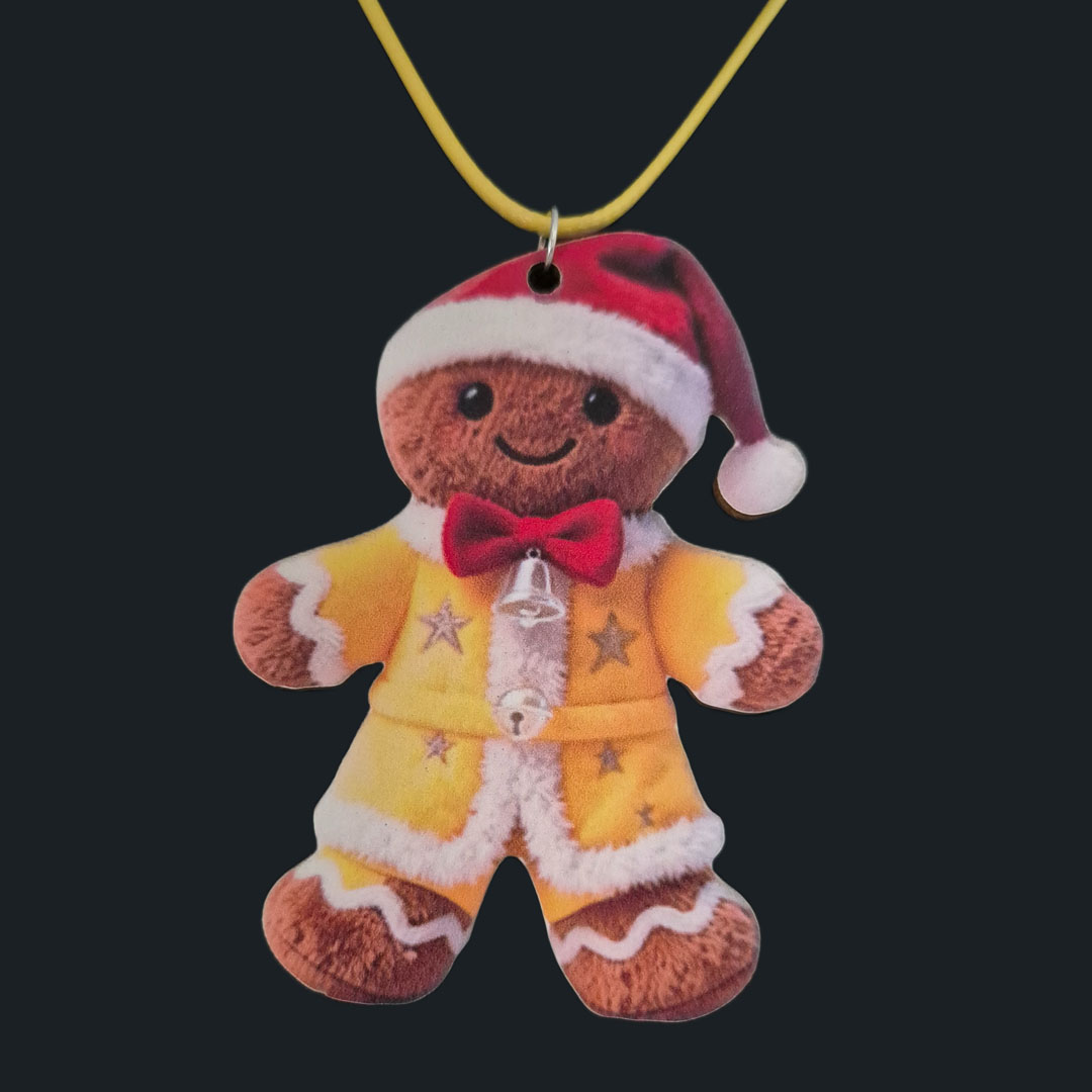 Lebkuchenmann - Gelber - Mantel mit Sternen