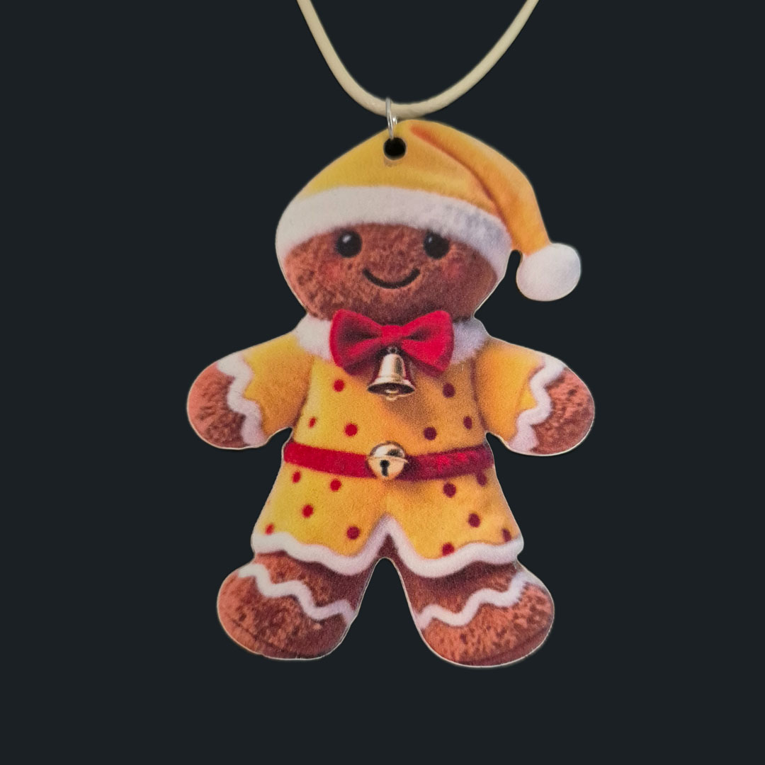 Lebkuchenmann - Gelber - Mantel mit Roten Punkten