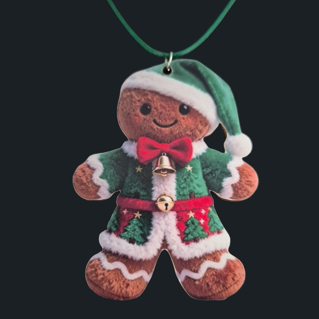 Lebkuchenmann - Grüner - Mantel mit Tannenbaum