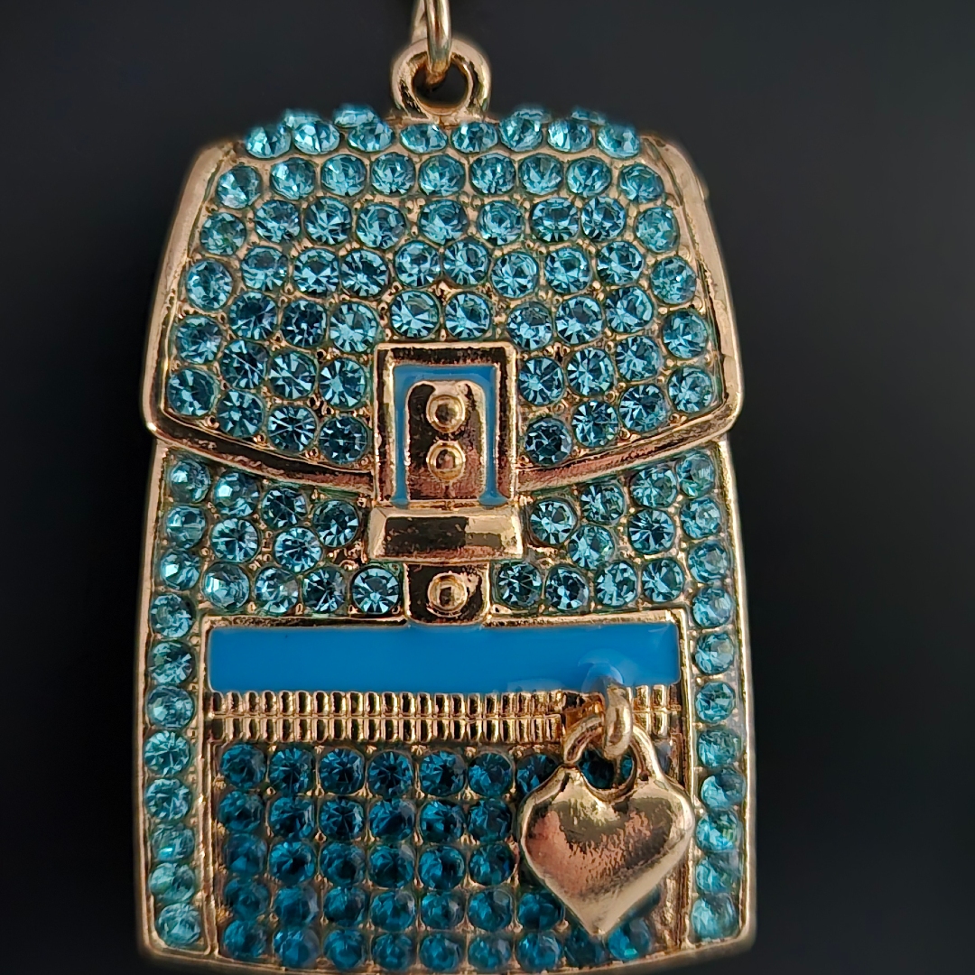 Kette mit Rucksack -Anhänger - Blau