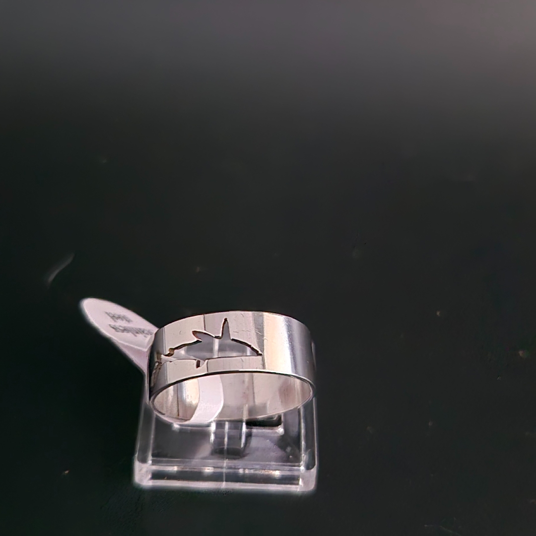 Edelstahl - Ring - Gr. 17 - mit Hai