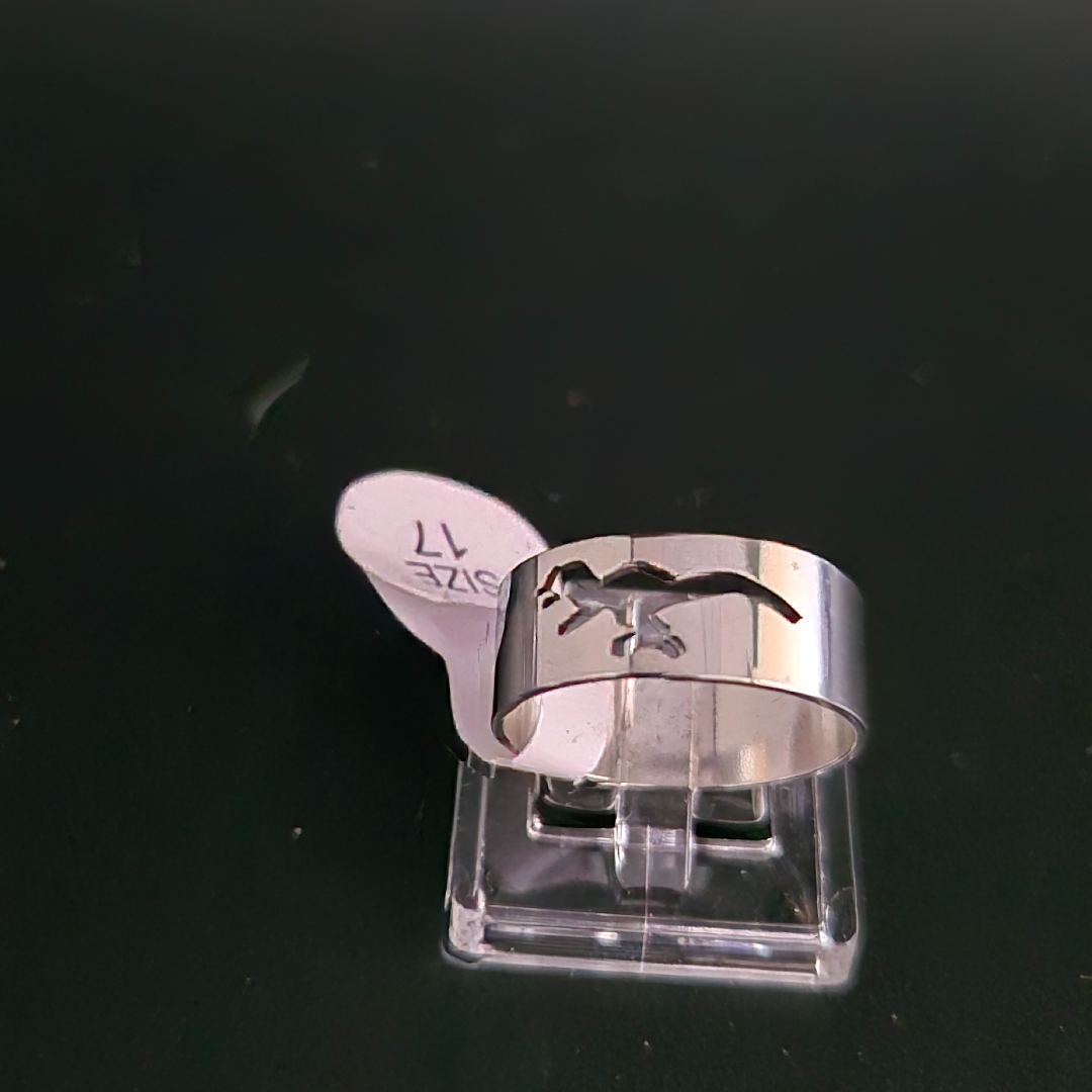 Edelstahl - Ring - Gr. 17  - Dino