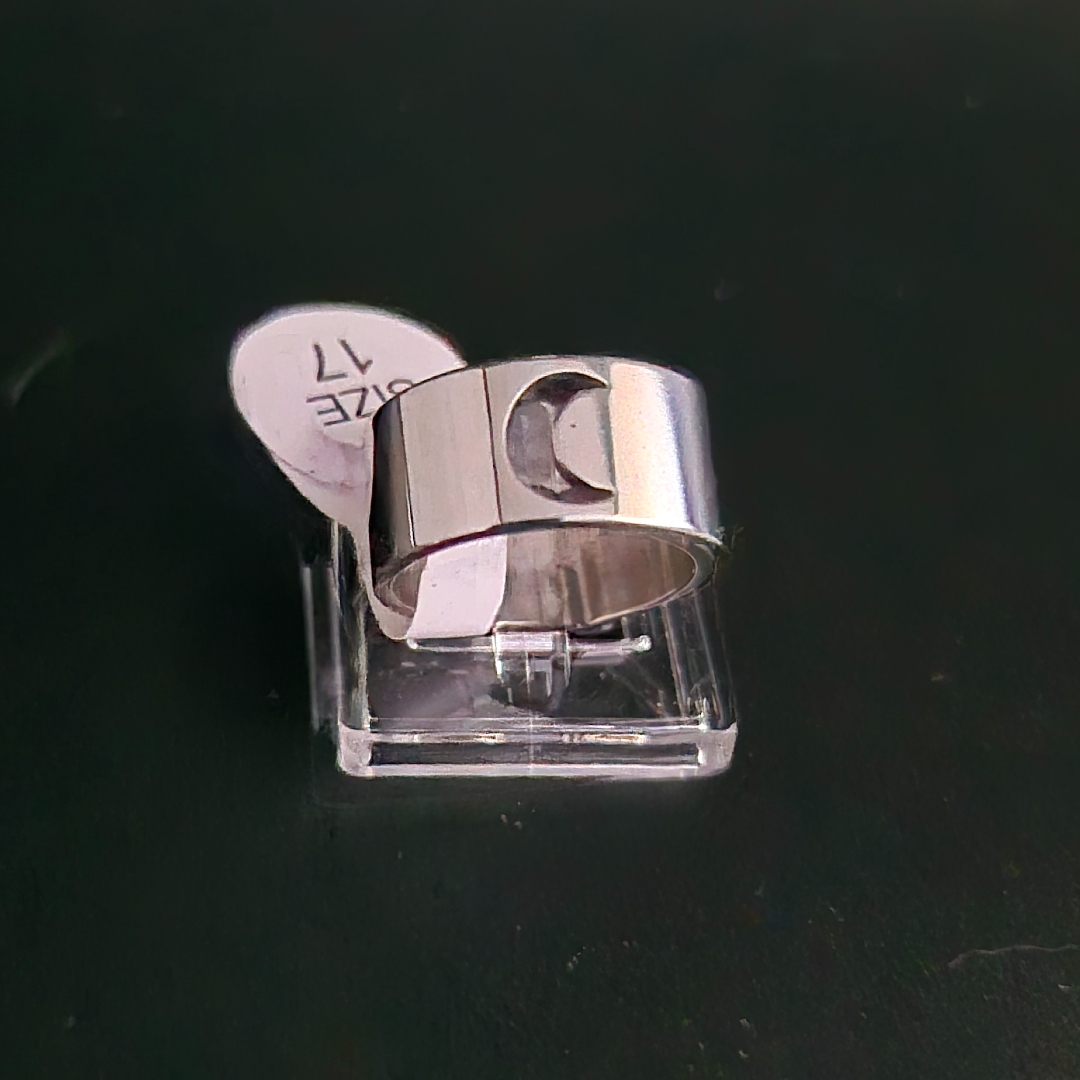 Edelstahl - Ring - Gr. 17 - Mond