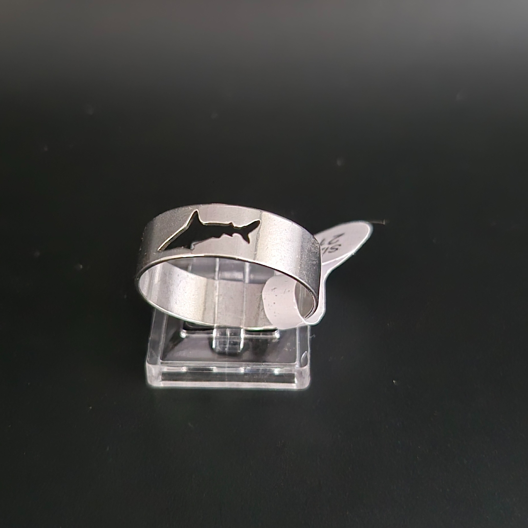Edelstahl - Ring - Gr. 18 - Hai