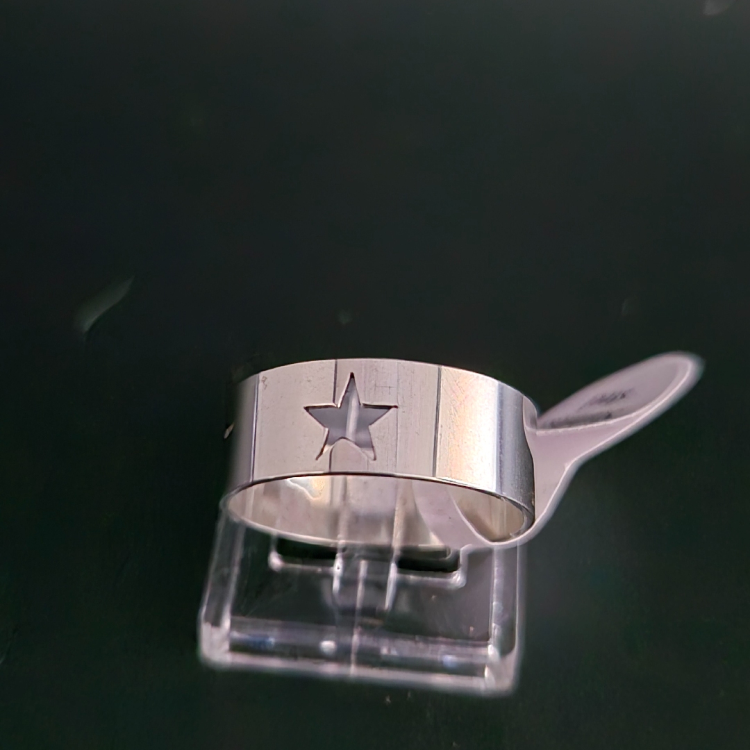 Edelstahl - Ring - Gr. 18 - Stern