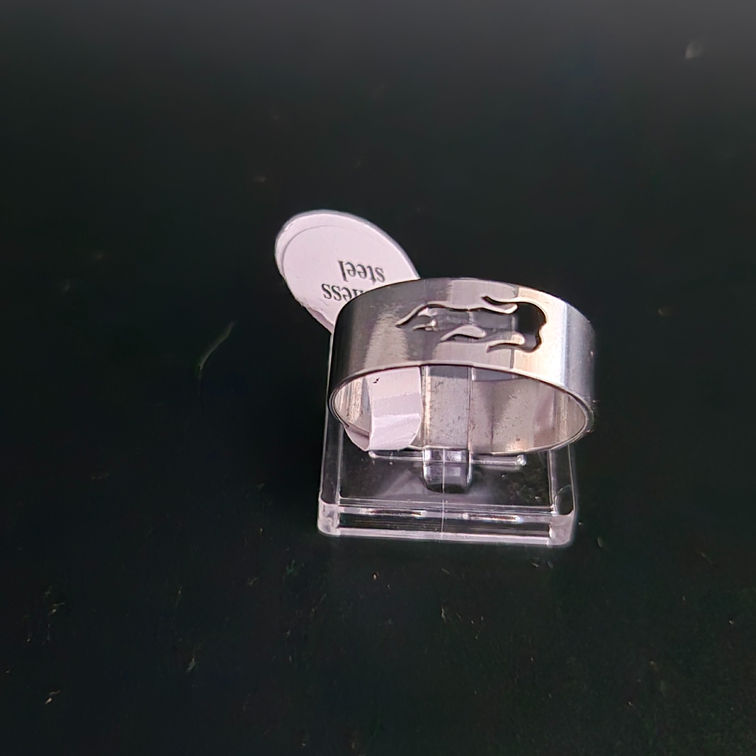 Edelstahl - Ring - Gr. 19 - Feuer