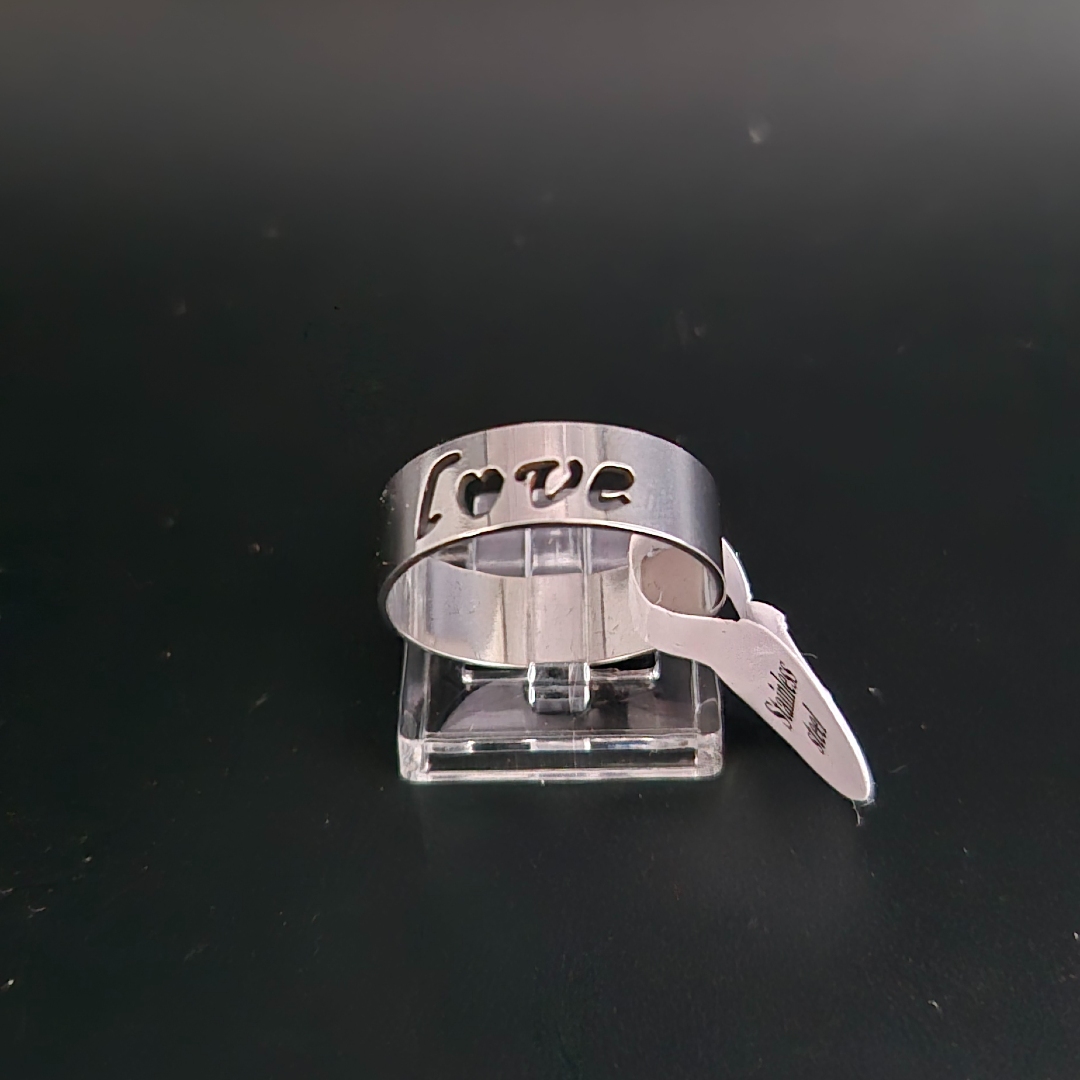 Edelstahl - Ring - Gr. 20 - Love