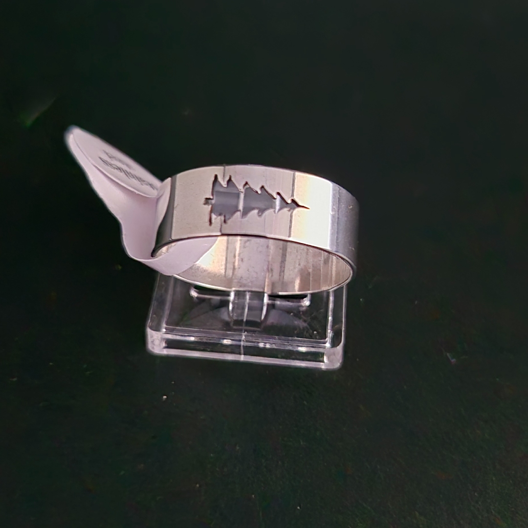 Edelstahl - Ring - Gr. 20 - Tannenbaum